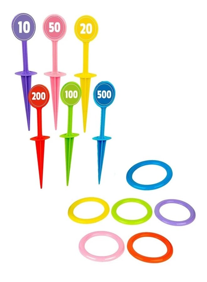 MUREN® 2-in-1 Ring Toss & Target Throw Game for Kids | Indoor Outdoor Plastic Toy | Toss The Ring on Target Hoopy Loopy Game Children - Image 1